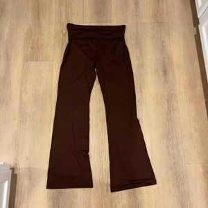 Brown Flared Yoga Pants